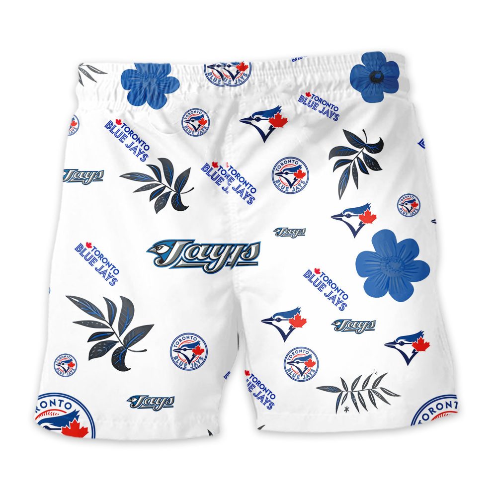 Toronto Blue Jays Hawaiian Shorts Tropical Beach - Image 4
