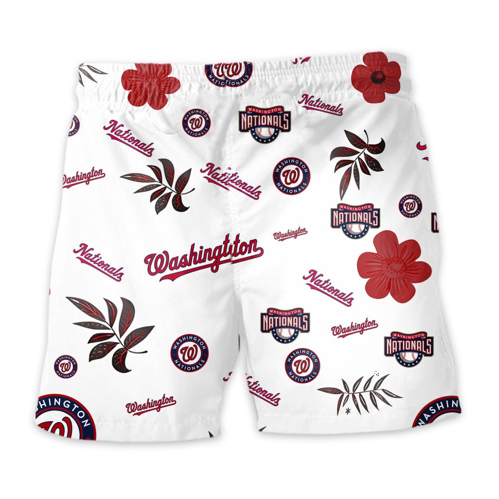 Washington Nationals Hawaiian Shorts Tropical Beach - Image 4