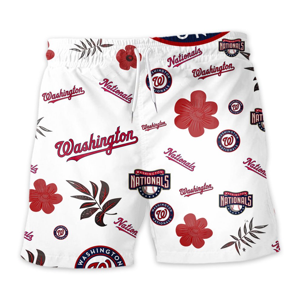 Washington Nationals Hawaiian Shorts Tropical Beach - Image 3