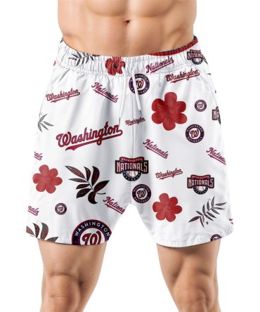 Washington Nationals Hawaiian Shorts Tropical Beach