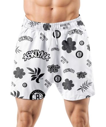 Brooklyn Nets Hawaiian Shorts Tropical Beach