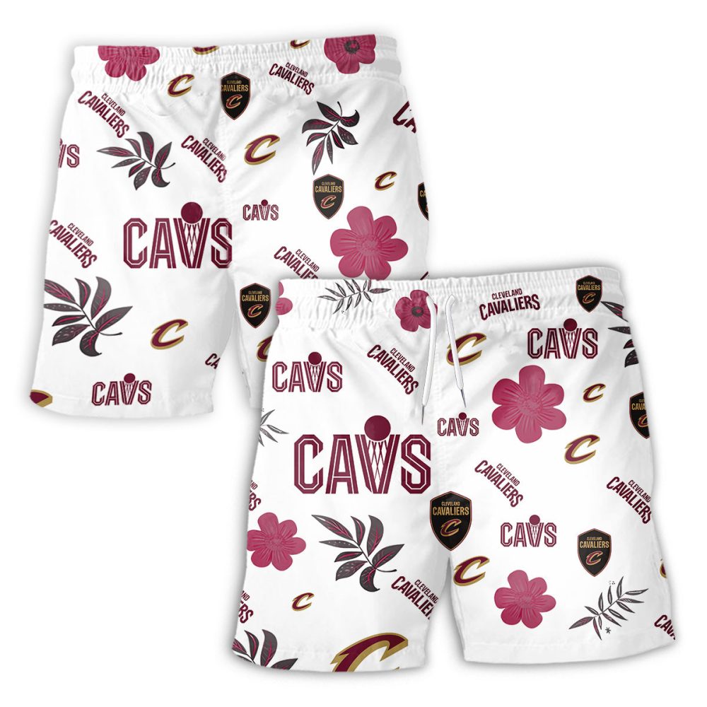 Cleveland Cavaliers Hawaiian Shorts Tropical Beach - Image 2