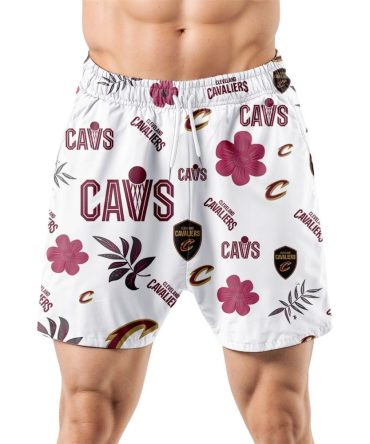 Cleveland Cavaliers Hawaiian Shorts Tropical Beach
