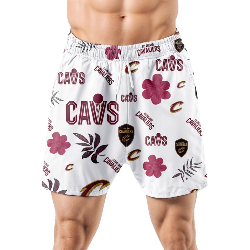 Cleveland Cavaliers Hawaiian Shorts Tropical Beach