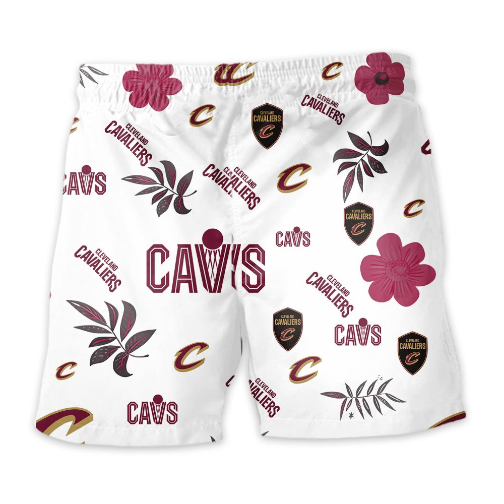 Cleveland Cavaliers Hawaiian Shorts Tropical Beach - Image 4