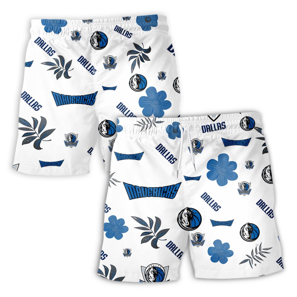 Dallas Mavericks Hawaiian Shorts Tropical Beach - Image 2
