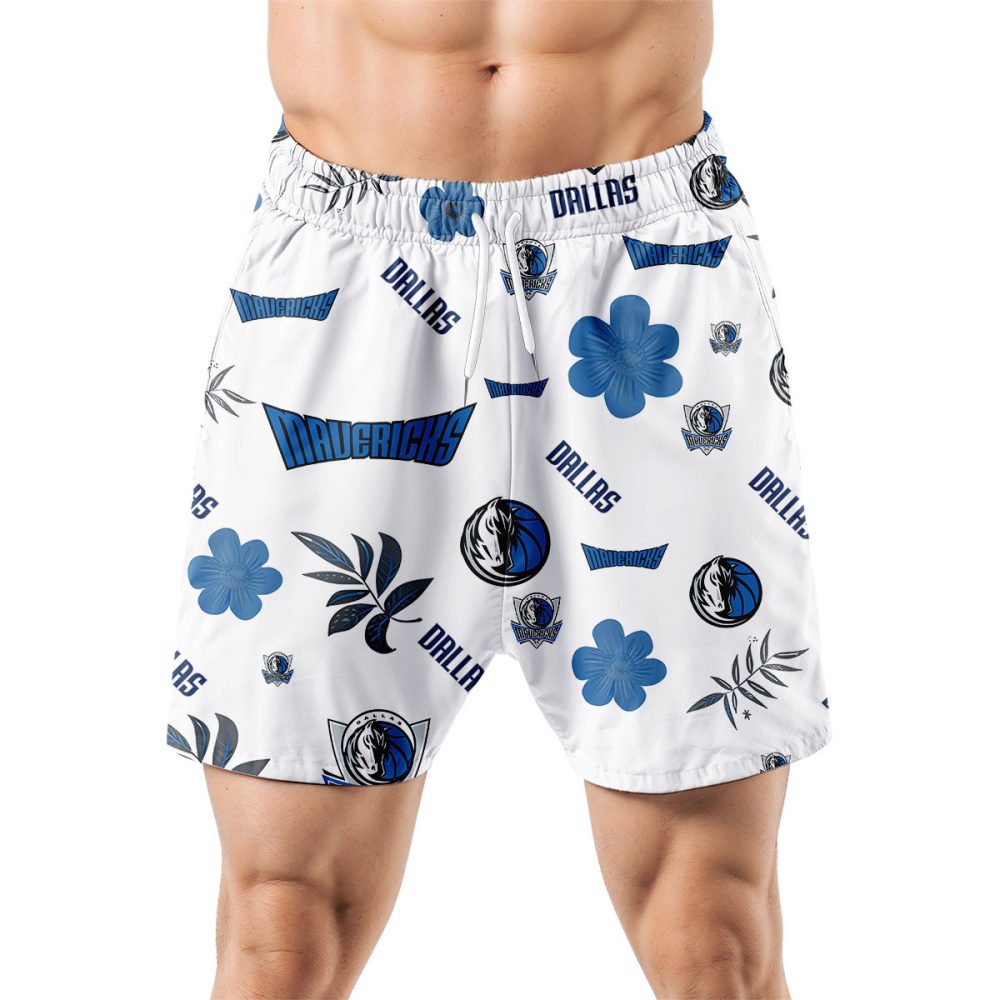 Dallas Mavericks Hawaiian Shorts Tropical Beach