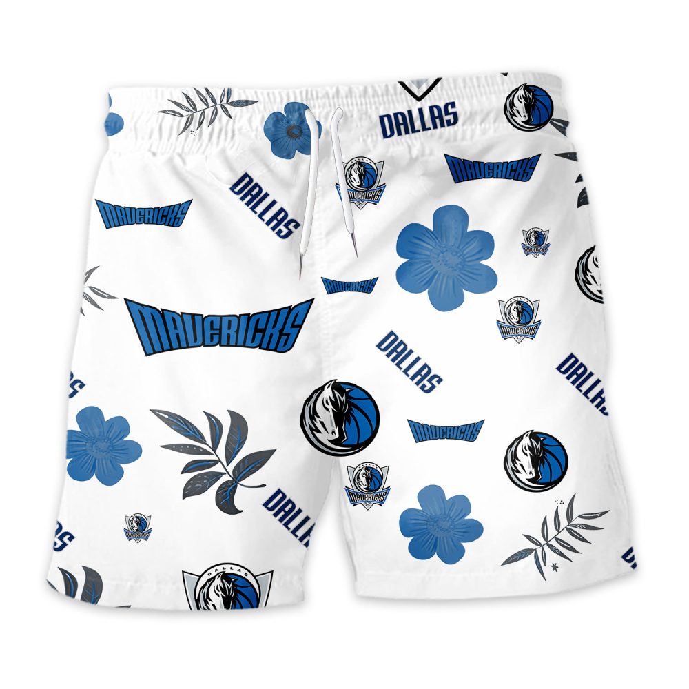 Dallas Mavericks Hawaiian Shorts Tropical Beach - Image 3