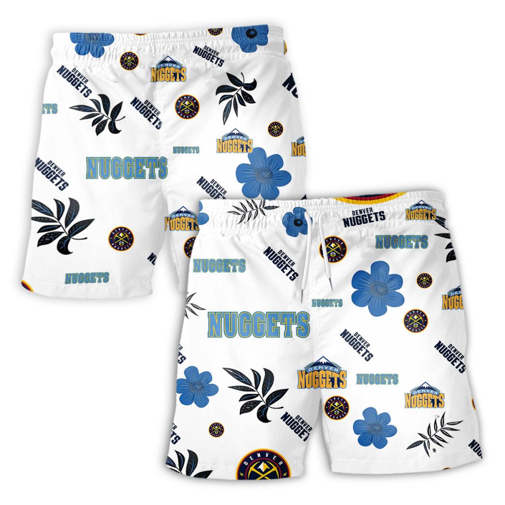 Denver Nuggets Hawaiian Shorts Tropical Beach - Image 2
