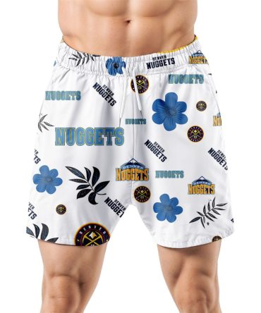 Denver Nuggets Hawaiian Shorts Tropical Beach
