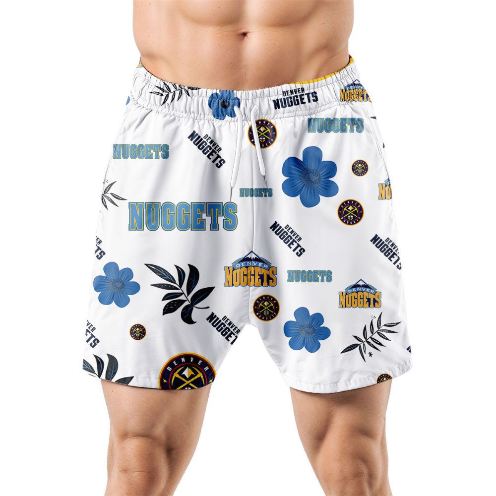 Denver Nuggets Hawaiian Shorts Tropical Beach