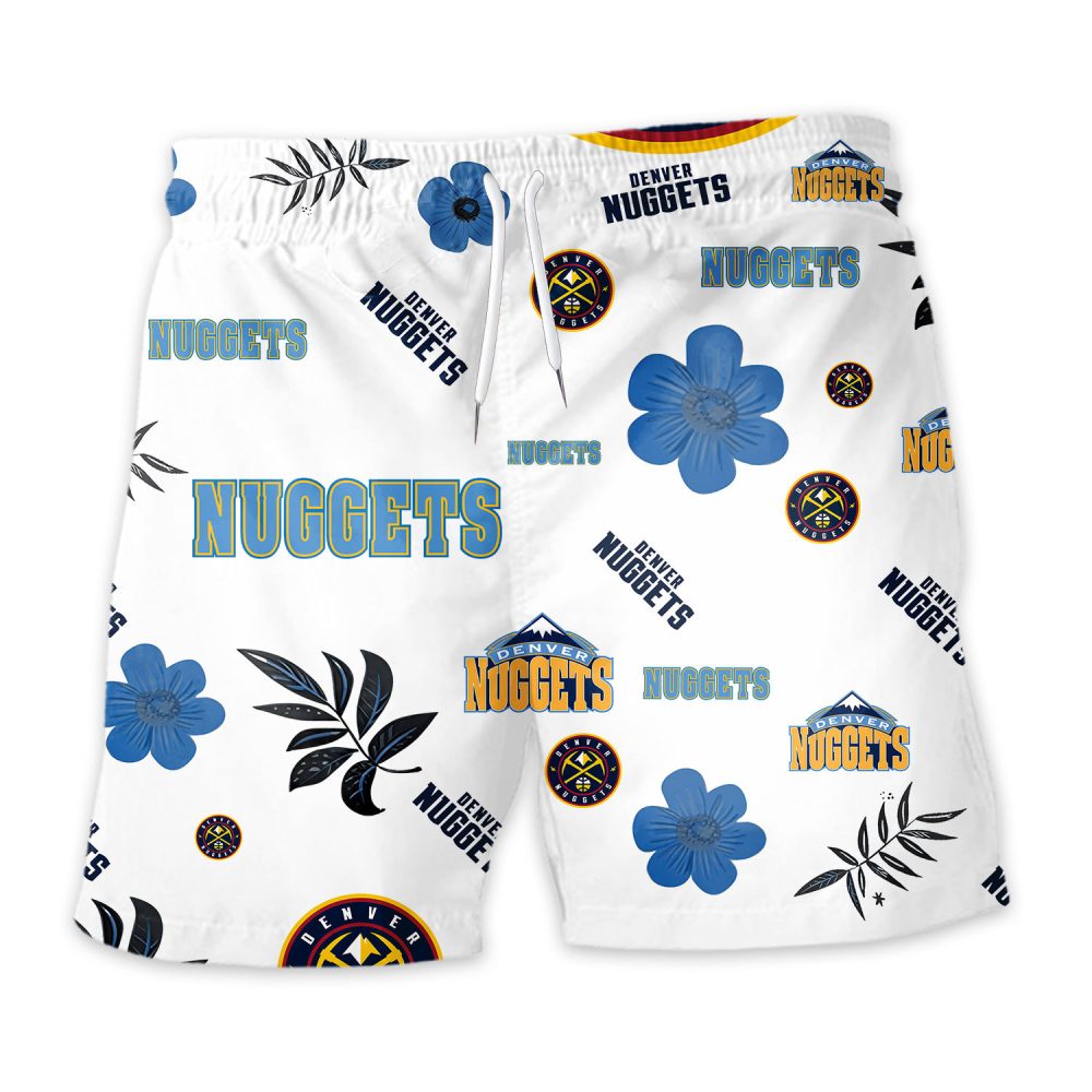 Denver Nuggets Hawaiian Shorts Tropical Beach - Image 3