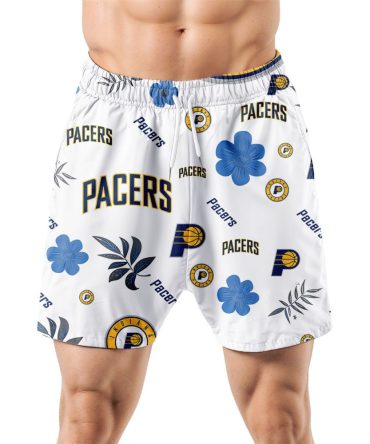 Indiana Pacers Hawaiian Shorts Tropical Beach