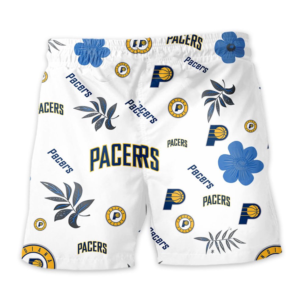 Indiana Pacers Hawaiian Shorts Tropical Beach - Image 4