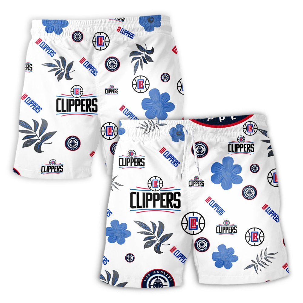 Los Angeles Clippers Hawaiian Shorts Tropical Beach - Image 2