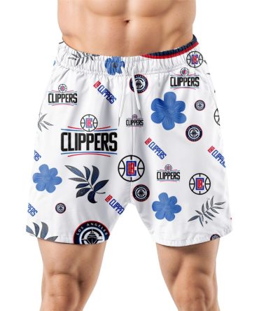 Los Angeles Clippers Hawaiian Shorts Tropical Beach