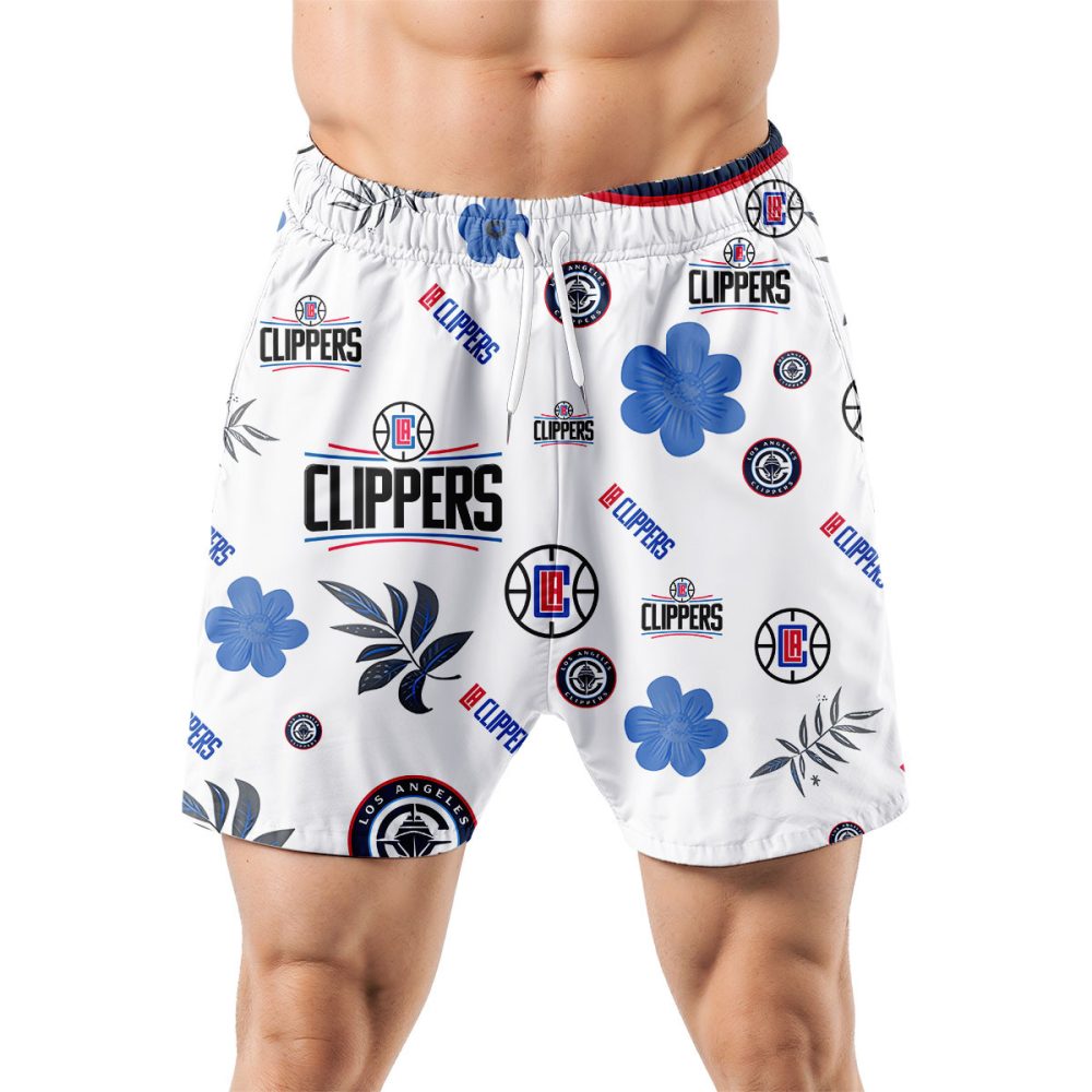Los Angeles Clippers Hawaiian Shorts Tropical Beach