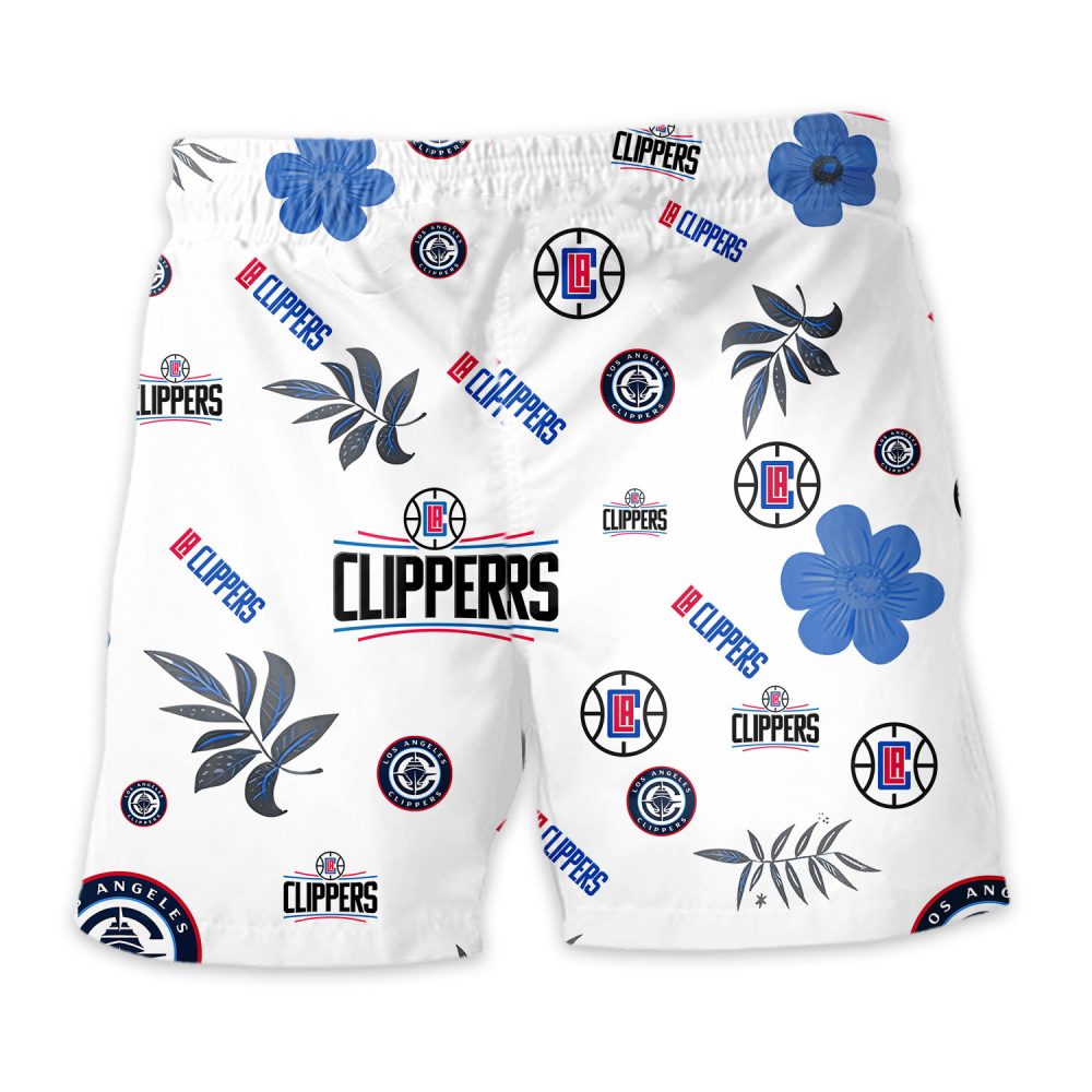 Los Angeles Clippers Hawaiian Shorts Tropical Beach - Image 4