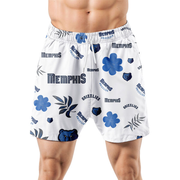 Memphis Grizzlies Hawaiian Shorts Tropical Beach - Image 5