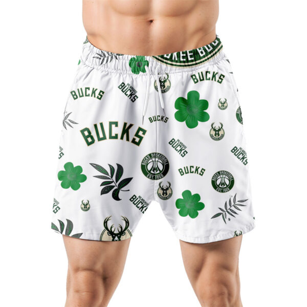 Milwaukee Bucks Hawaiian Shorts Tropical Beach - Image 5