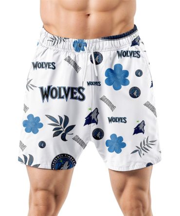 Minnesota Timberwolves Hawaiian Shorts Tropical Beach