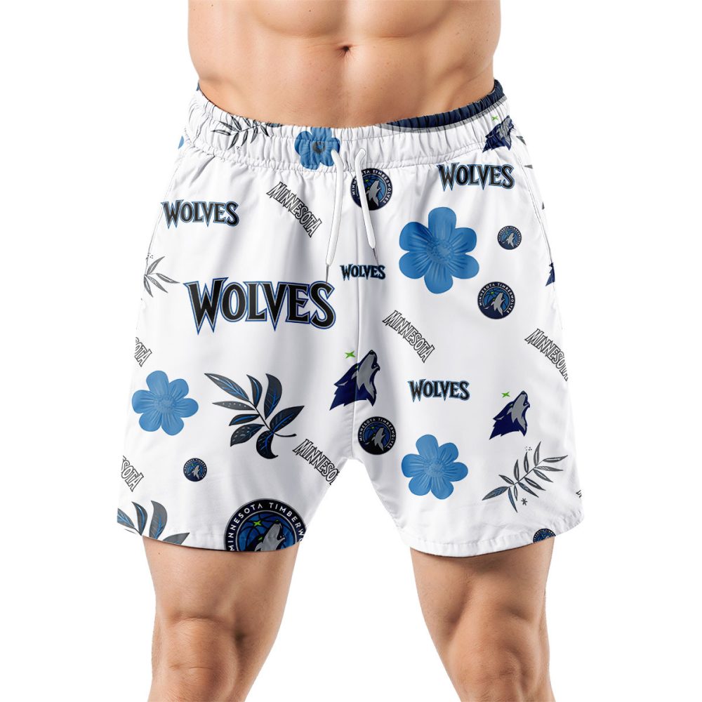 Minnesota Timberwolves Hawaiian Shorts Tropical Beach