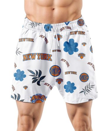 New York Knicks Hawaiian Shorts Tropical Beach
