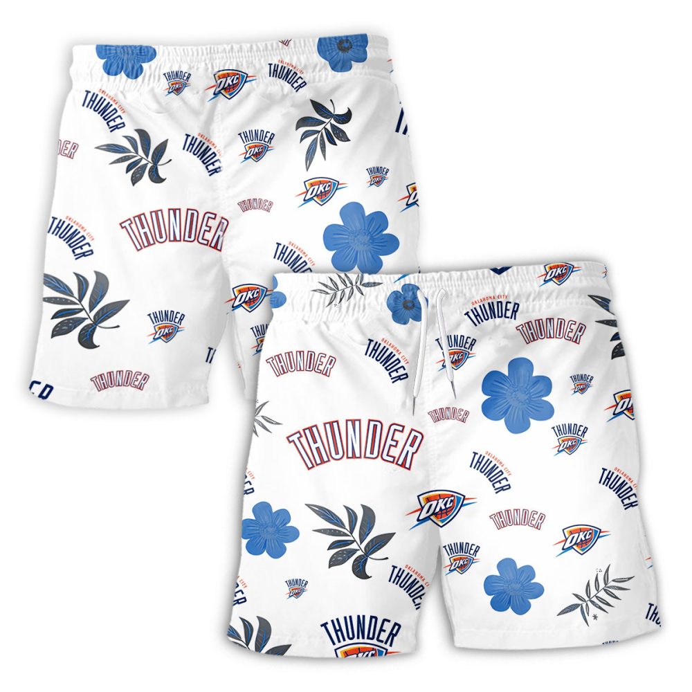 Oklahoma City Thunder Hawaiian Shorts Tropical Beach - Image 2