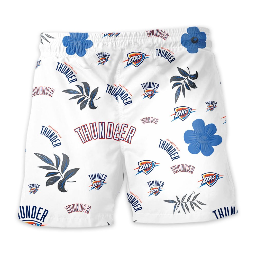 Oklahoma City Thunder Hawaiian Shorts Tropical Beach - Image 4