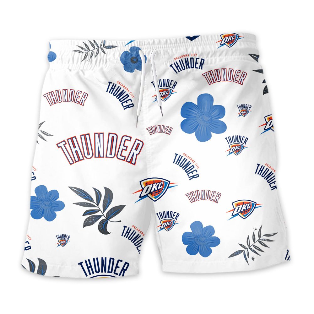 Oklahoma City Thunder Hawaiian Shorts Tropical Beach - Image 3