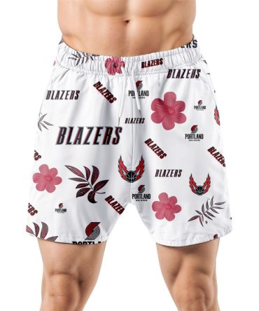 Portland Trail Blazers Hawaiian Shorts Tropical Beach