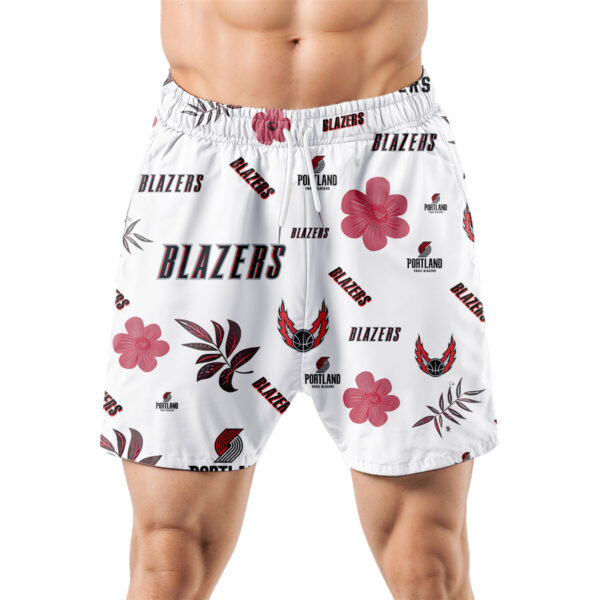 Portland Trail Blazers Hawaiian Shorts Tropical Beach - Image 5