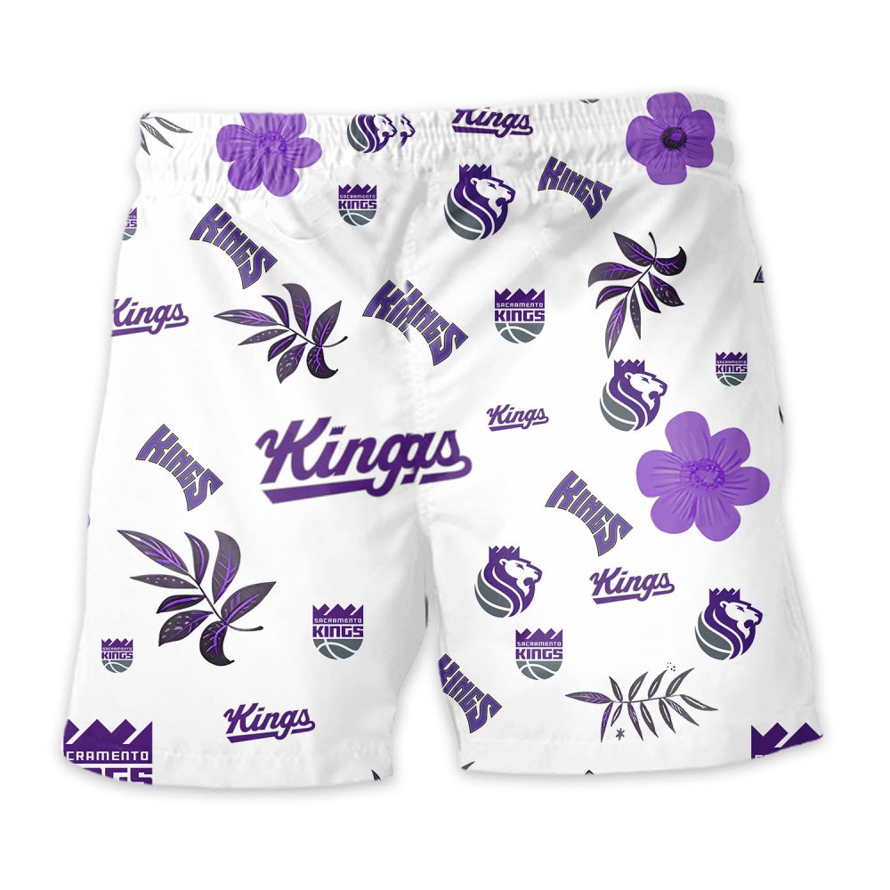Sacramento Kings Hawaiian Shorts Tropical Beach - Image 4