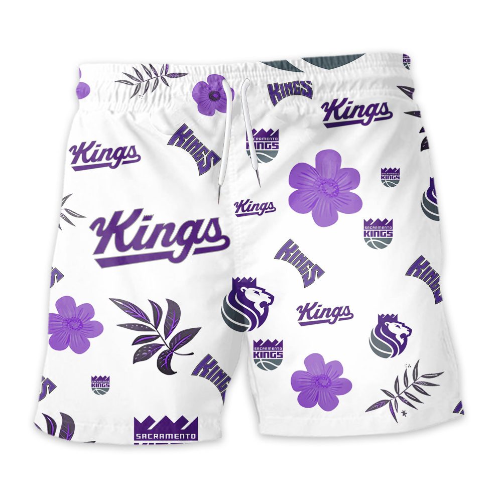 Sacramento Kings Hawaiian Shorts Tropical Beach - Image 3