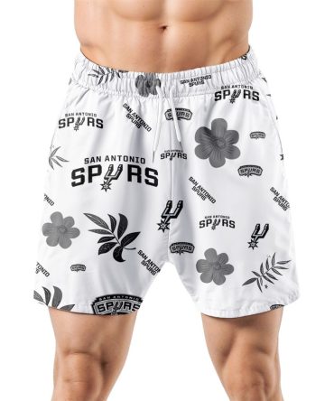 San Antonio Spurs Hawaiian Shorts Tropical Beach