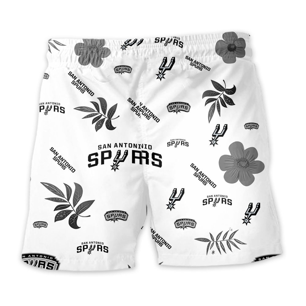 San Antonio Spurs Hawaiian Shorts Tropical Beach - Image 4