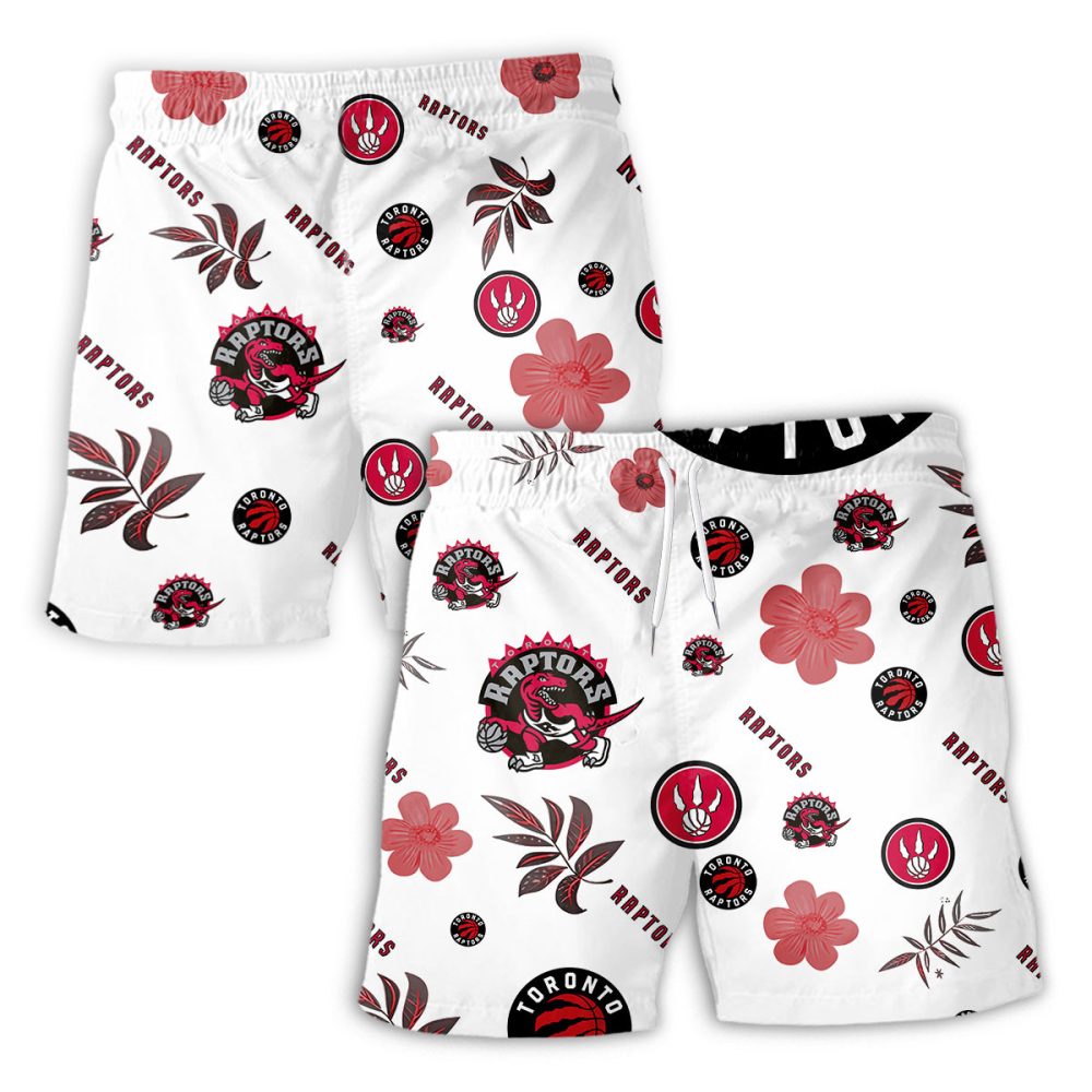 Toronto Raptors Hawaiian Shorts Tropical Beach - Image 2