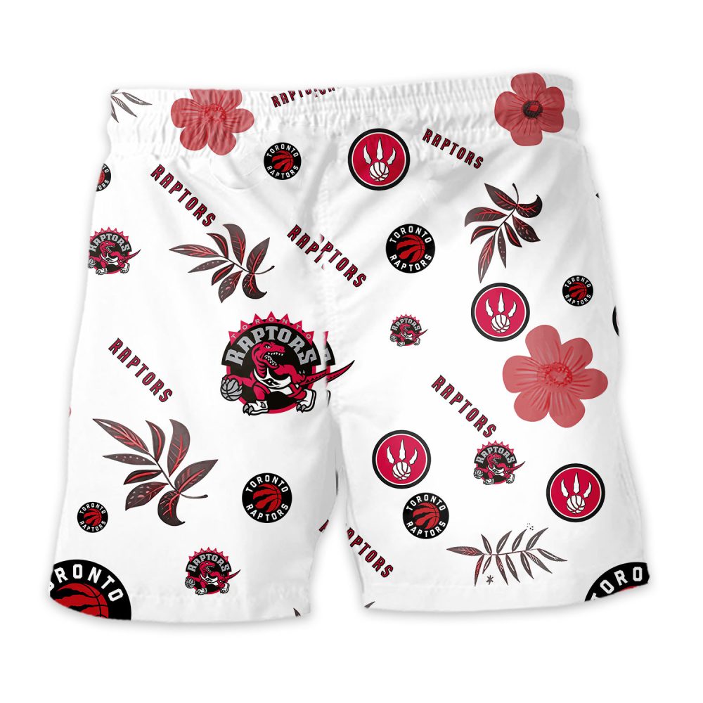 Toronto Raptors Hawaiian Shorts Tropical Beach - Image 4