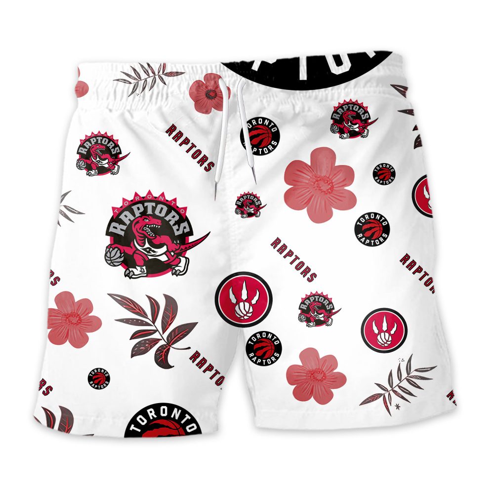 Toronto Raptors Hawaiian Shorts Tropical Beach - Image 3