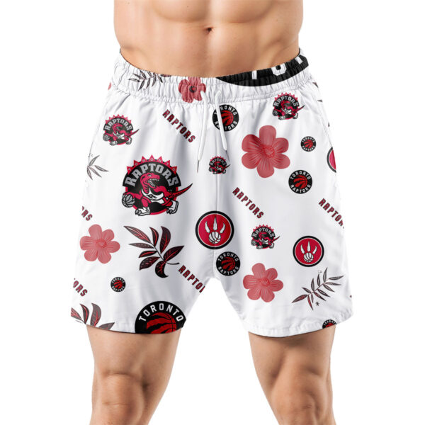 Toronto Raptors Hawaiian Shorts Tropical Beach - Image 5
