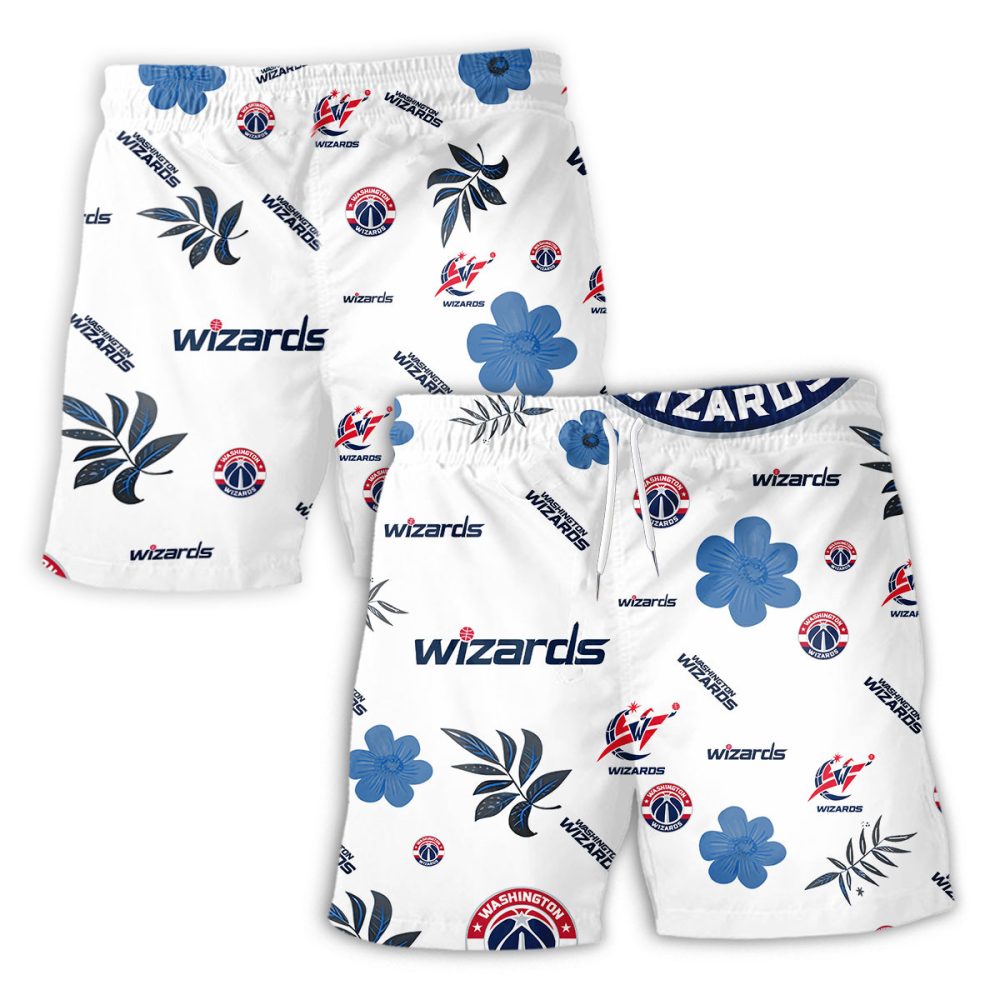 Washington Wizards Hawaiian Shorts Tropical Beach - Image 2
