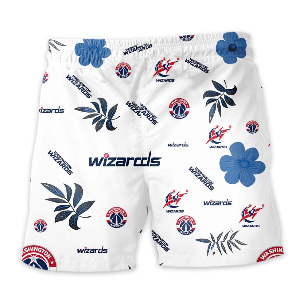 Washington Wizards Hawaiian Shorts Tropical Beach - Image 4