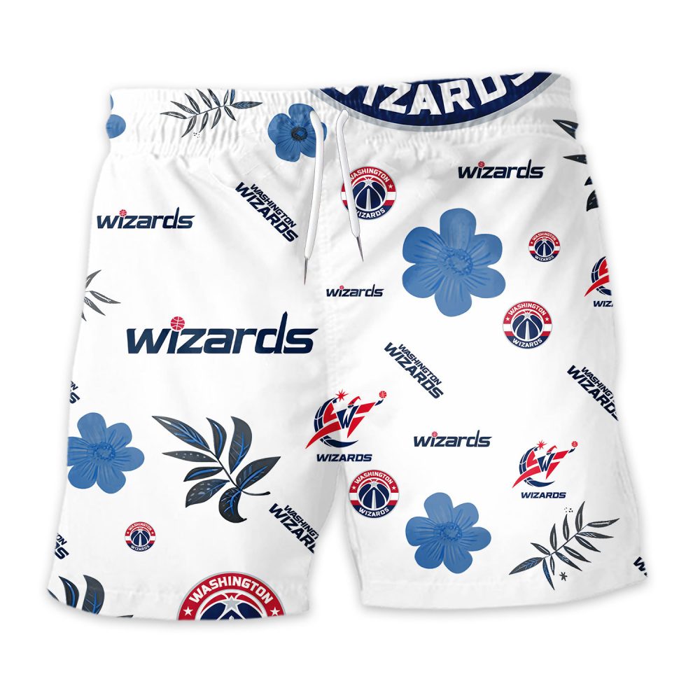 Washington Wizards Hawaiian Shorts Tropical Beach - Image 3