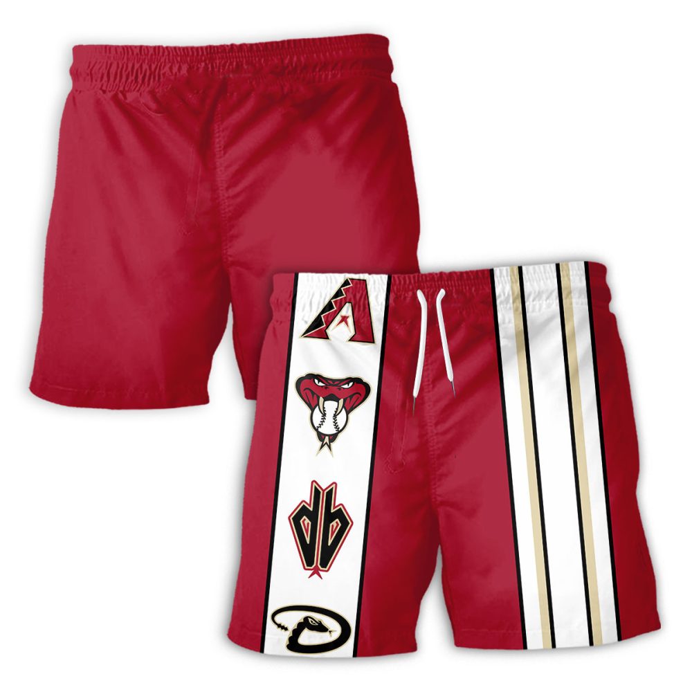 Arizona Diamondbacks Hawaiian Shorts Classic Color Contrast - Image 2
