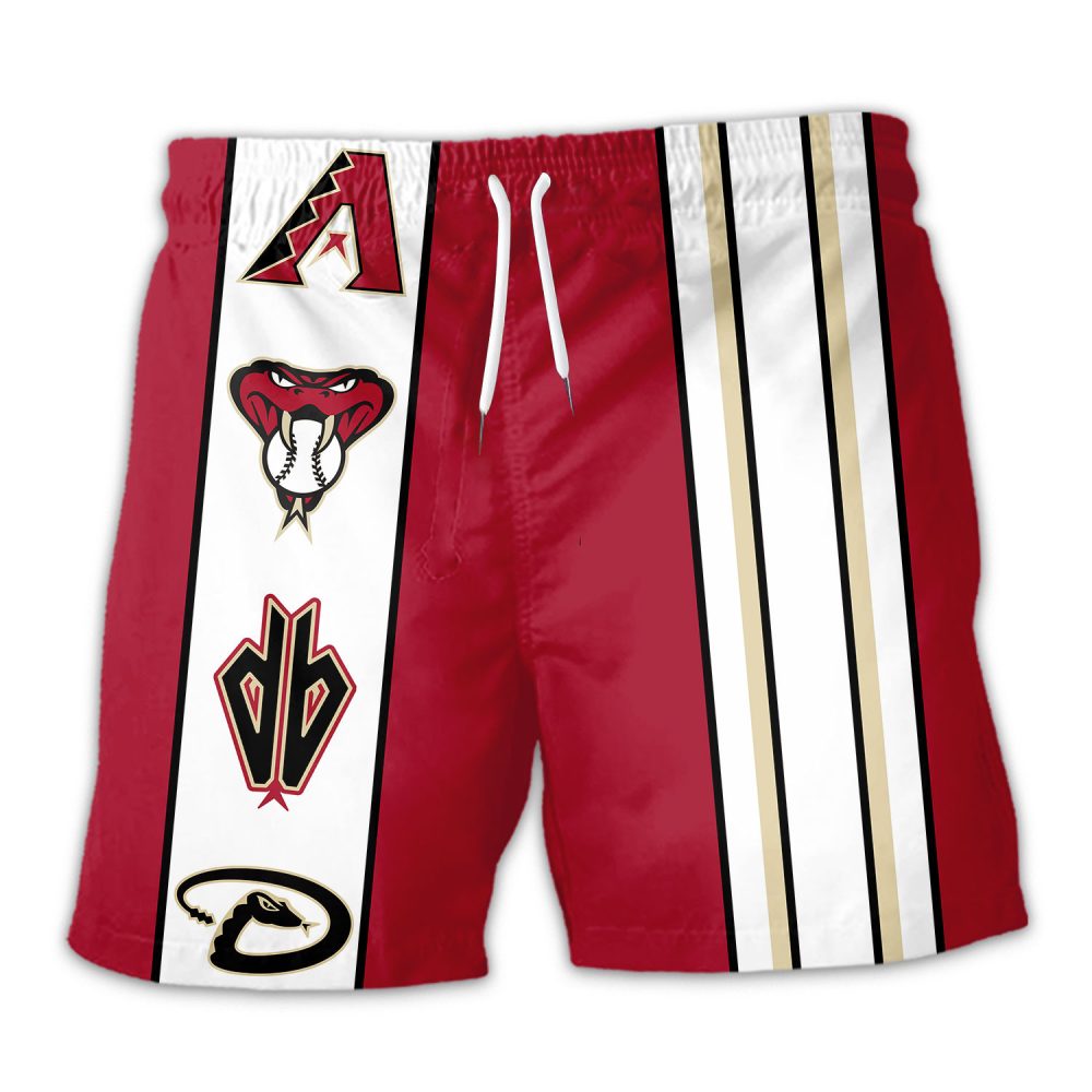 Arizona Diamondbacks Hawaiian Shorts Classic Color Contrast - Image 3
