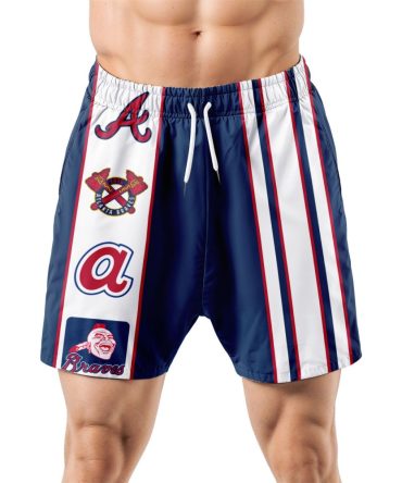 Atlanta Braves Hawaiian Shorts Classic Color Contrast