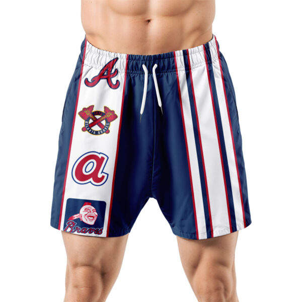 Atlanta Braves Hawaiian Shorts Classic Color Contrast - Image 5