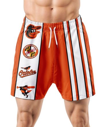 Baltimore Orioles Hawaiian Shorts Classic Color Contrast