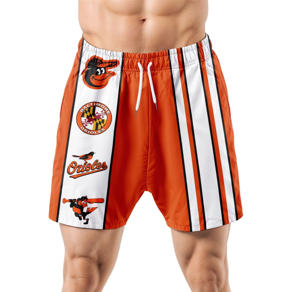 Baltimore Orioles Hawaiian Shorts Classic Color Contrast