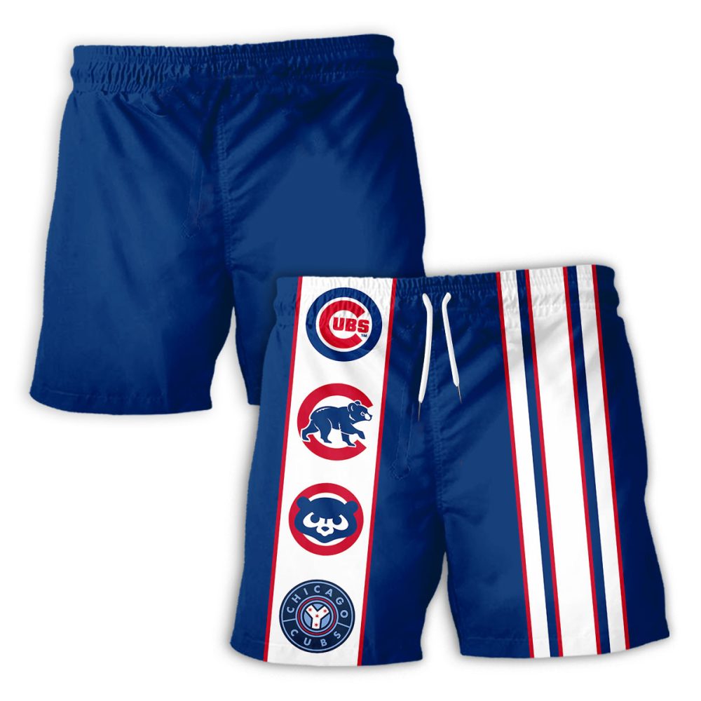 Chicago Cubs Hawaiian Shorts Classic Color Contrast - Image 2